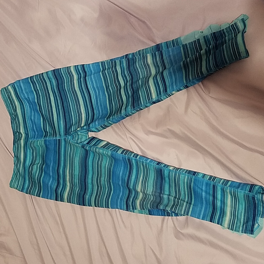 Blue, teal pants